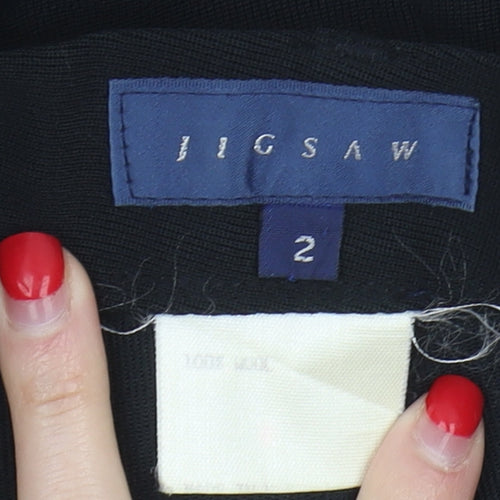 Jigsaw Women's Black Wool Trousers Size 2XS