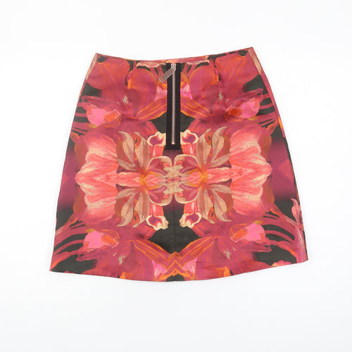 Ted Baker Women's Multicoloured Floral A-Line Skirt - L