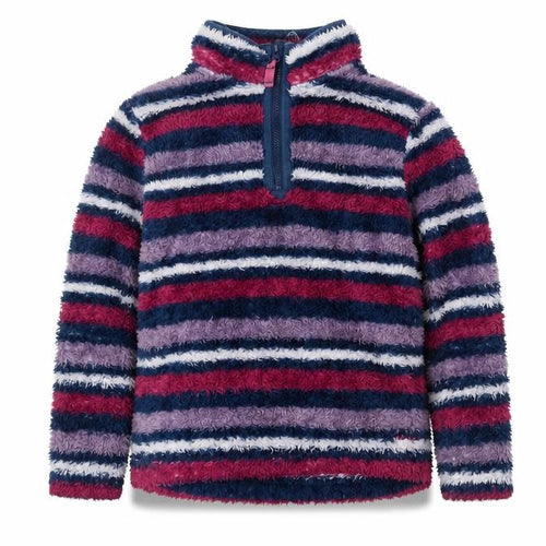 Weird Fish Girls Multicoloured Striped Fleece Sweatshirt 11-12Y