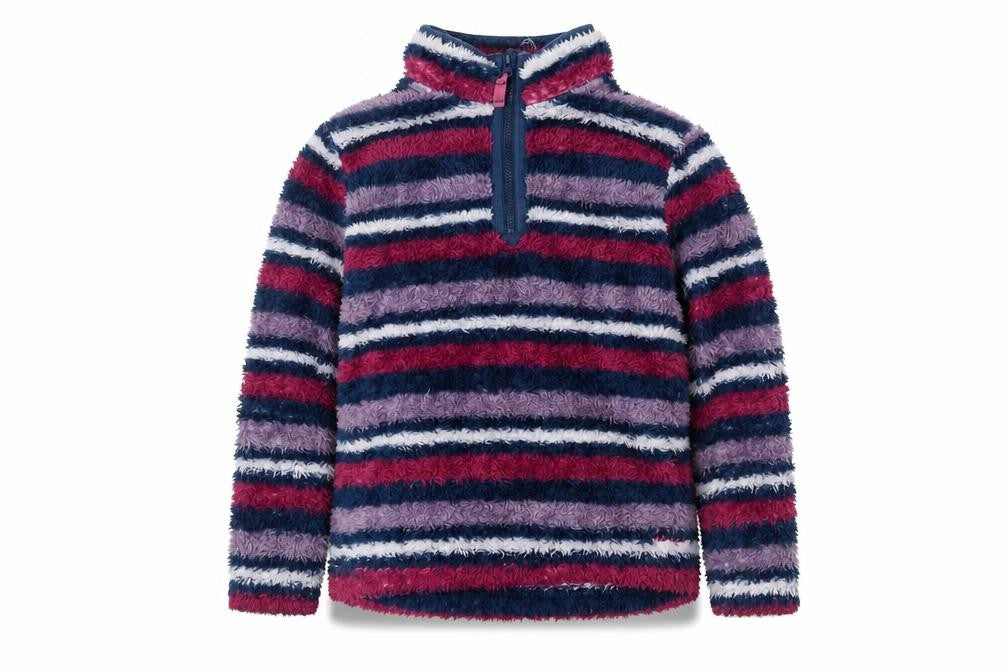 Weird Fish Girls Multicoloured Striped Fleece Sweatshirt 11-12Y