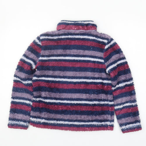Weird Fish Girls Multicoloured Striped Fleece Sweatshirt 11-12Y