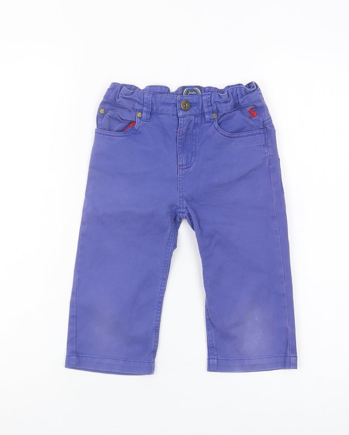 Joules Girls Blue Jeans 6 Years Button Casual Cotton