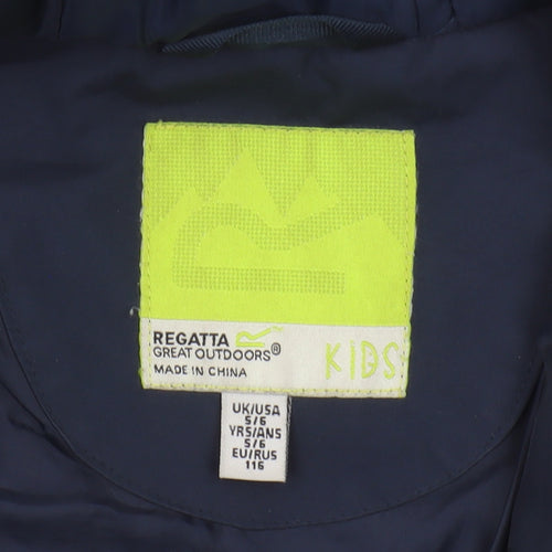 Regatta Boys Blue Anorak Jacket, Age 5-6, Waterproof