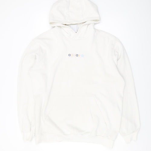 Adidas Men's White Pullover Hoodie L