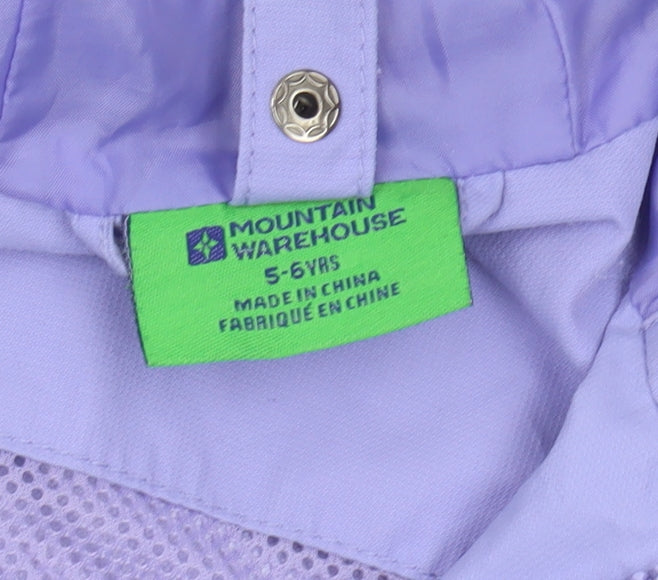 Mountain Warehouse Girls Waterproof Puffer Jacket Purple 5-6Y