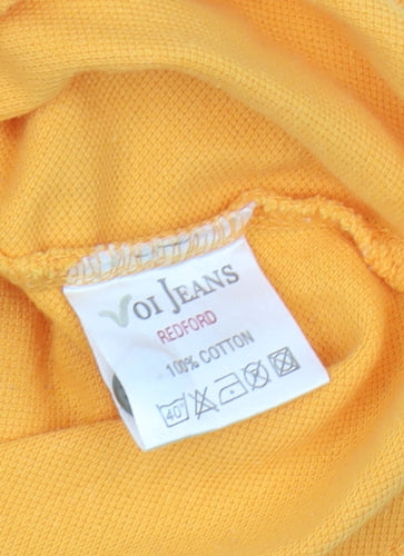 Voi Jeans Men's Orange Polo Shirt Size S Casual