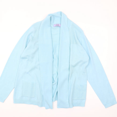 Honor Millburn Women's Blue Open Front Cardigan M