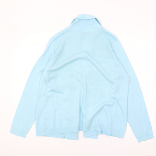 Honor Millburn Women's Blue Open Front Cardigan M