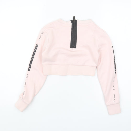 Sonneti Girls Pink Logo Pullover Sweatshirt 8-10 Years