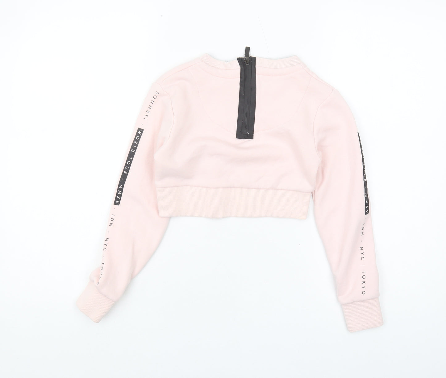 Sonneti Girls Pink Logo Pullover Sweatshirt 8-10 Years