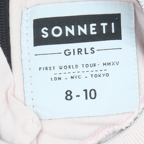Sonneti Girls Pink Logo Pullover Sweatshirt 8-10 Years