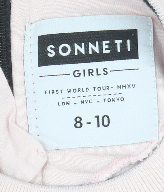 Sonneti Girls Pink Logo Pullover Sweatshirt 8-10 Years