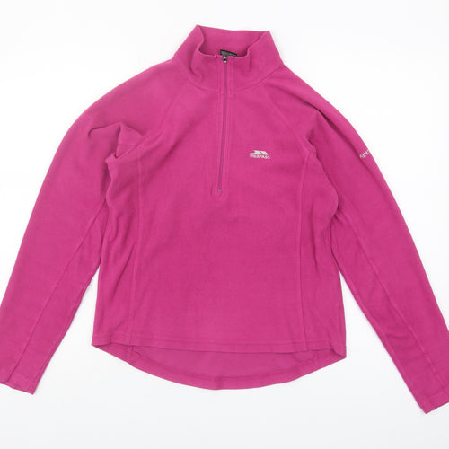 Trespass Pink Fleece Sweatshirt M Lightweight Zip