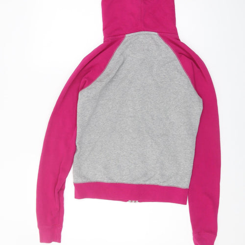 Nike Women's Grey Pink XS Full Zip Hoodie Activewear