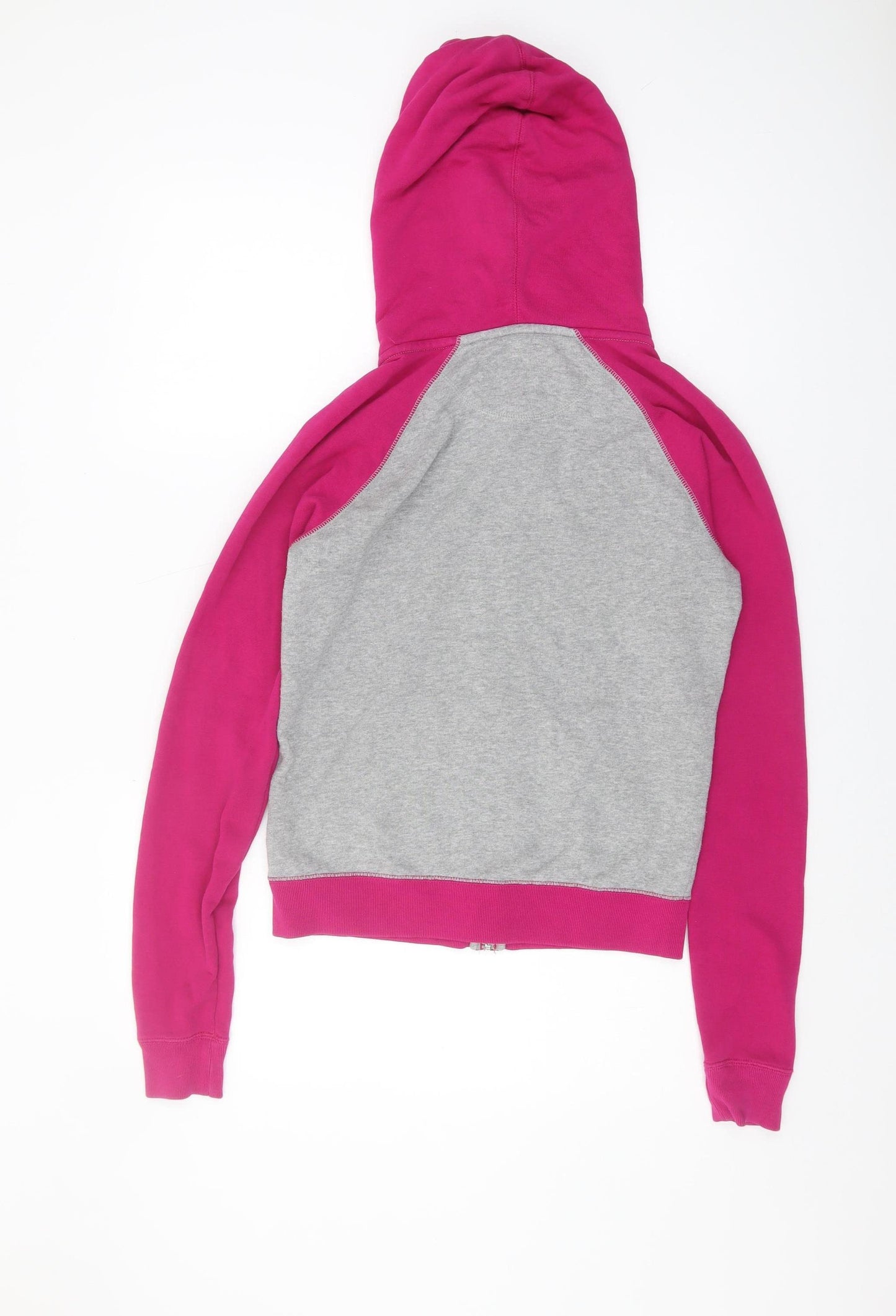 Nike Women's Grey Pink XS Full Zip Hoodie Activewear
