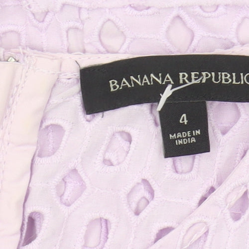 Banana Republic Women's Purple Crochet Dress, Size 6