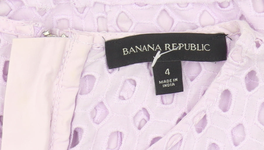 Banana Republic Women's Purple Crochet Dress, Size 6