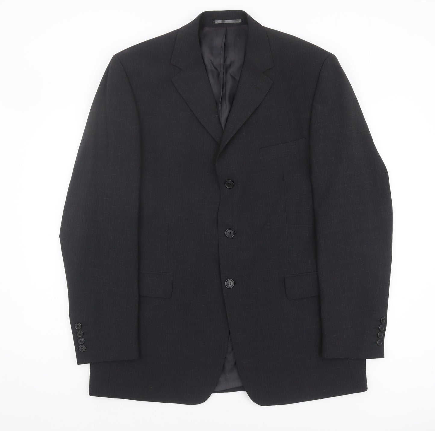 Moss Men's Grey Wool Blazer Jacket 42L Formal