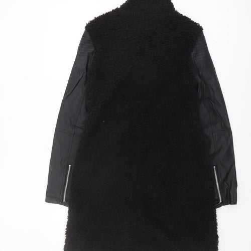 Firetrap Women's Black Faux Fur Mid-Length Jacket (S)