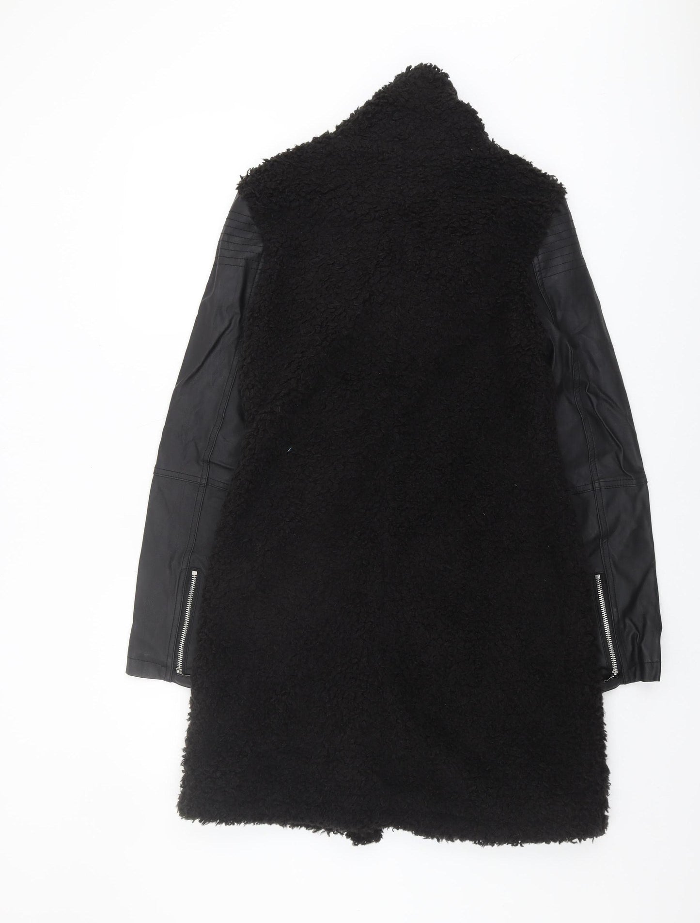 Firetrap Women's Black Faux Fur Mid-Length Jacket (S)