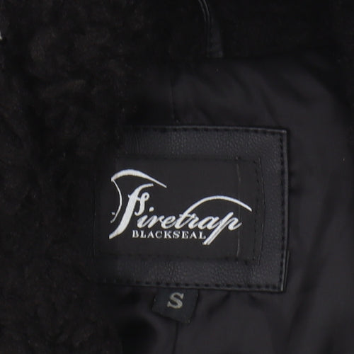 Firetrap Women's Black Faux Fur Mid-Length Jacket (S)