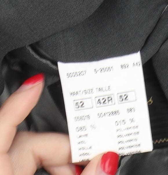 Van Gils Men's Grey Wool Blazer, 42R, Formal Attire