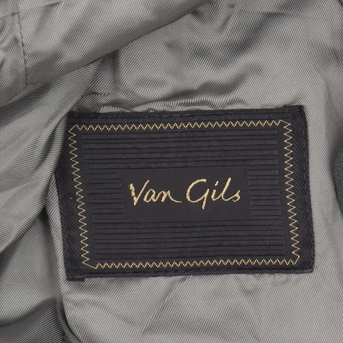 Van Gils Men's Grey Wool Blazer, 42R, Formal Attire