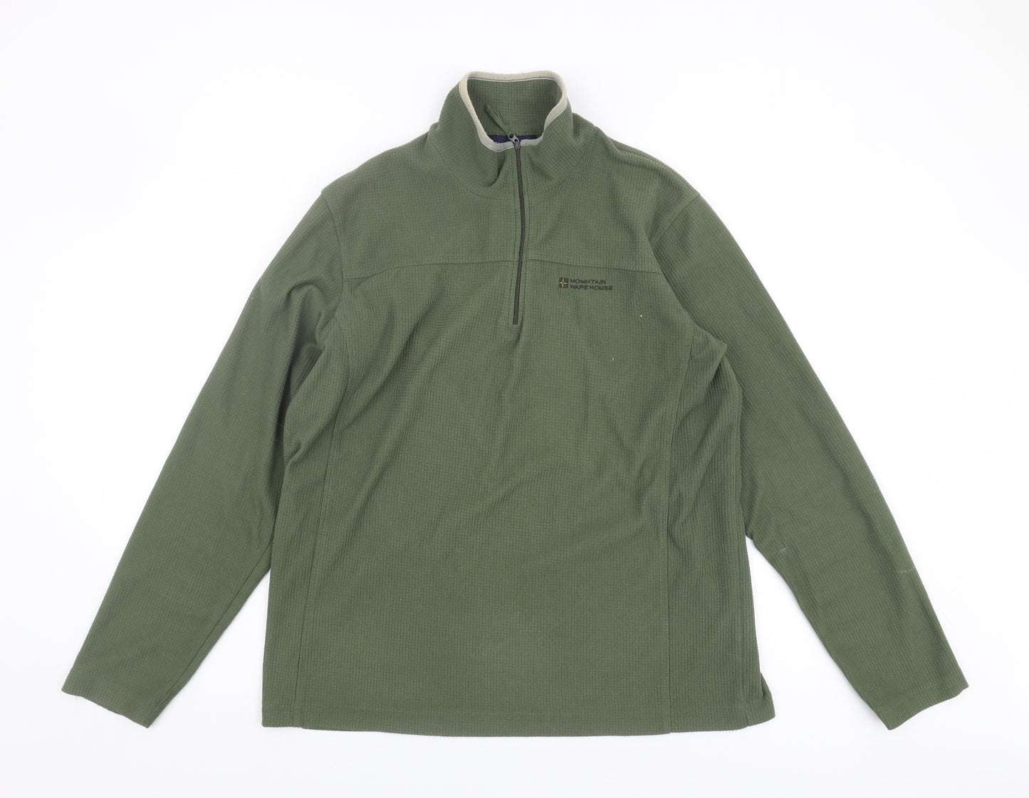 Mountain Warehouse Men's Green Fleece Pullover Sweatshirt Large