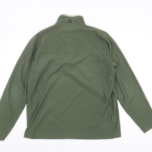 Mountain Warehouse Men's Green Fleece Pullover Sweatshirt Large