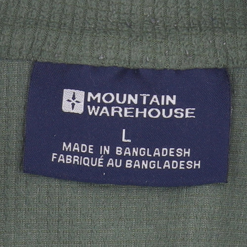 Mountain Warehouse Men's Green Fleece Pullover Sweatshirt Large