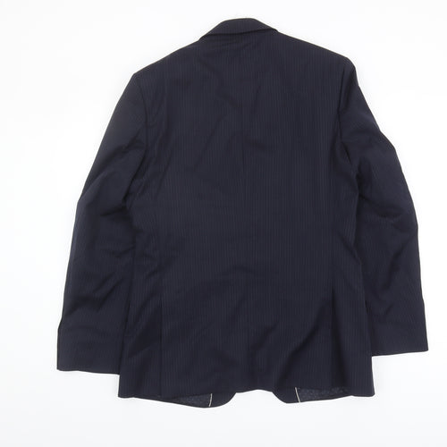 Jasper Conran Men's Blue Striped Suit Jacket, Size 38, Regular Fit