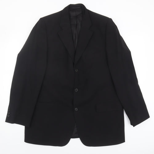 Magee Men's Black Blazer 42.5R Notch Lapel Formal Jacket