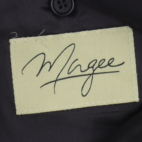 Magee Men's Black Blazer 42.5R Notch Lapel Formal Jacket