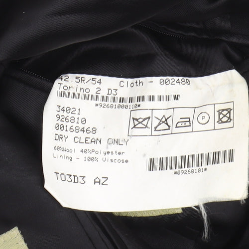 Magee Men's Black Blazer 42.5R Notch Lapel Formal Jacket