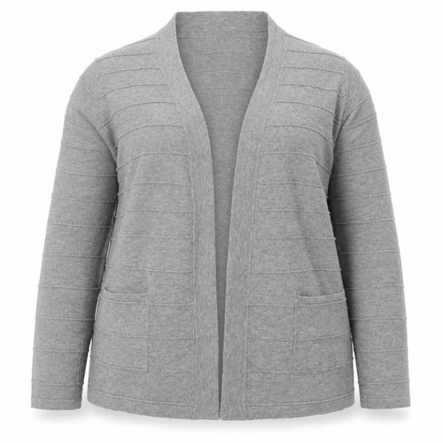 Eastex Women’s Grey Long Sleeve Open Front Cardigan Size 12