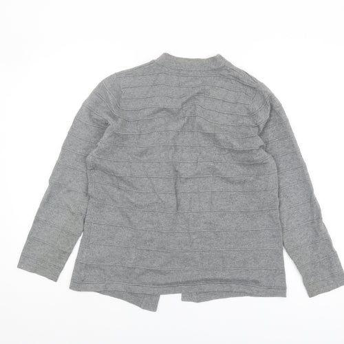 Eastex Women’s Grey Long Sleeve Open Front Cardigan Size 12