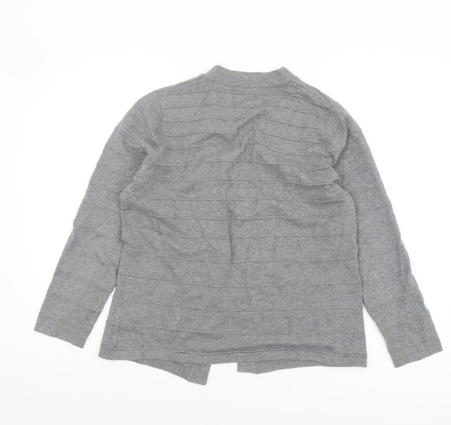Eastex Women’s Grey Long Sleeve Open Front Cardigan Size 12