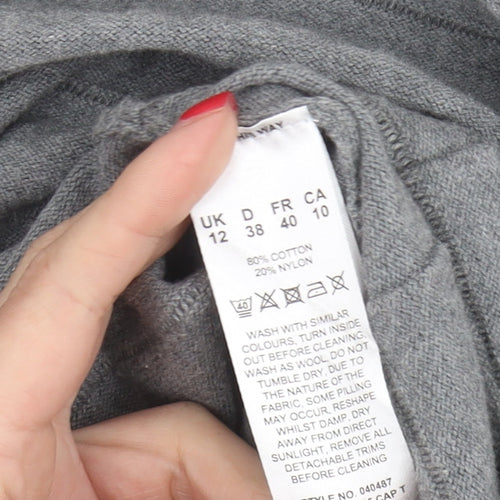 Eastex Women’s Grey Long Sleeve Open Front Cardigan Size 12