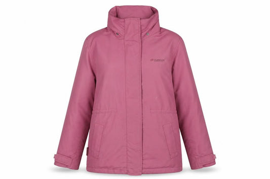 Front view of Outdoor Essentials Women's Pink Parka Jacket, size 14