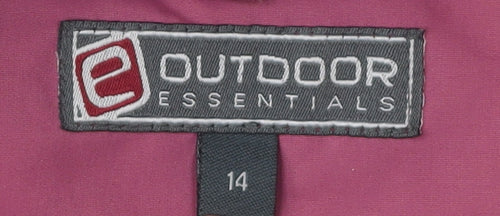 Outdoor Essentials Women's Pink Parka Jacket Size 14