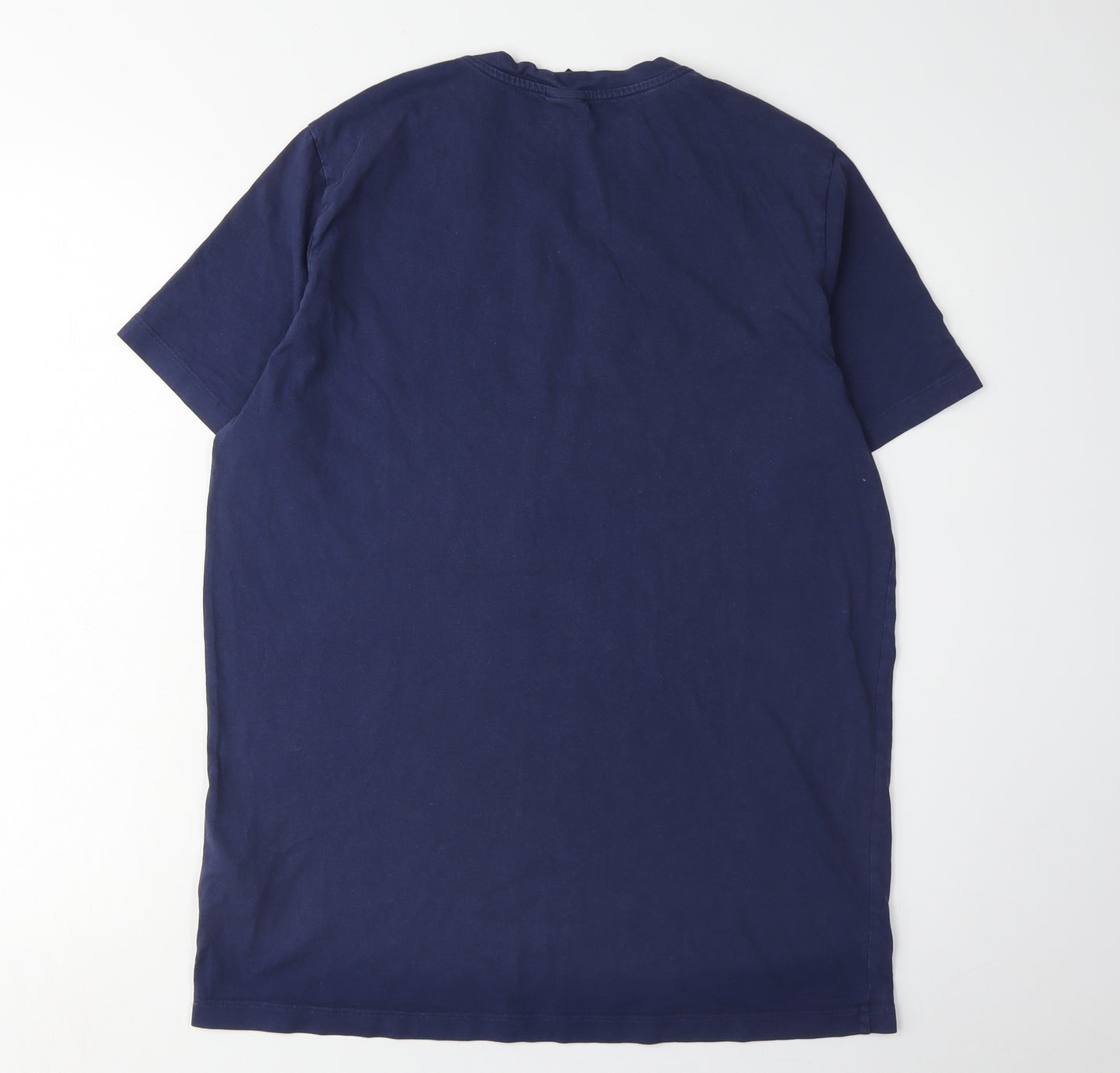 Boss Men's Blue Logo T-Shirt, Medium, Crew Neck