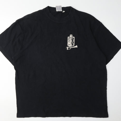 DEUS Men's Black L Graphic Music T-Shirt