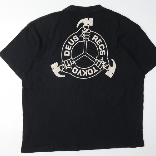 DEUS Men's Black L Graphic Music T-Shirt