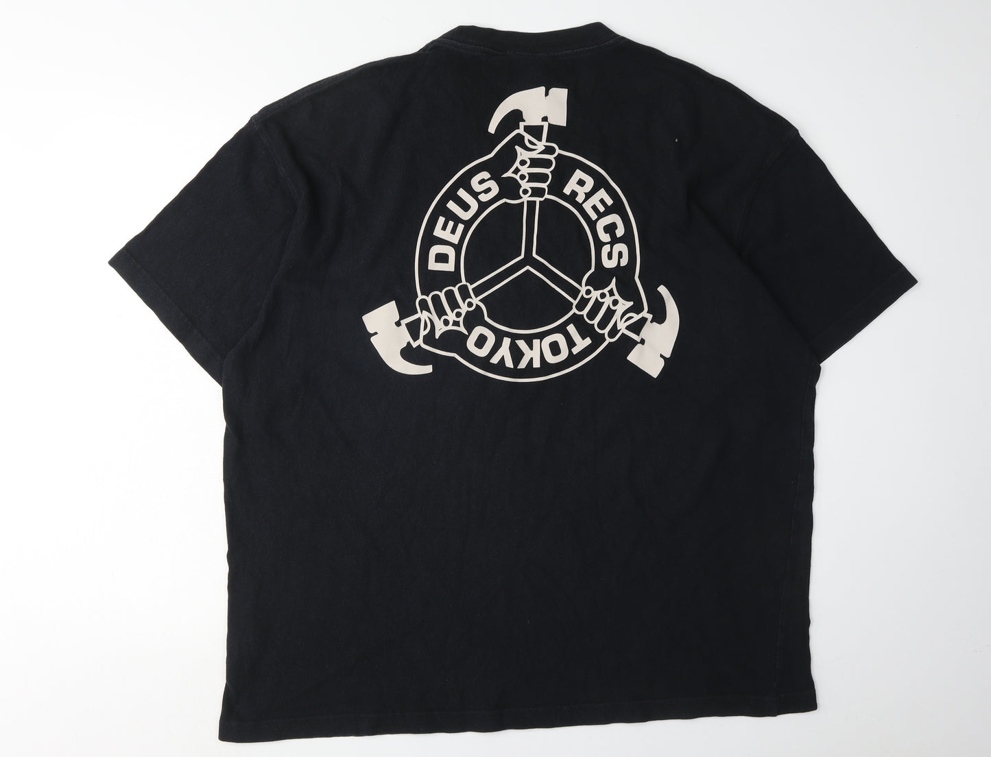 DEUS Men's Black L Graphic Music T-Shirt