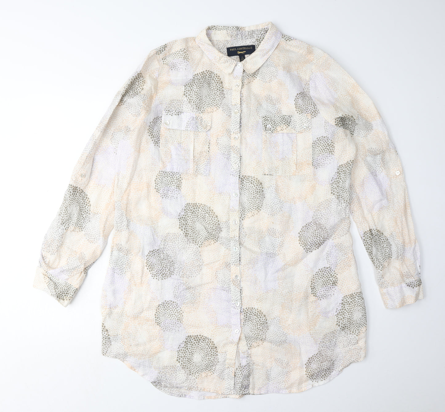 Paul Costelloe Men's XL Multicoloured Linen Shirt