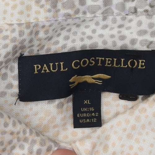 Paul Costelloe Men's XL Multicoloured Linen Shirt