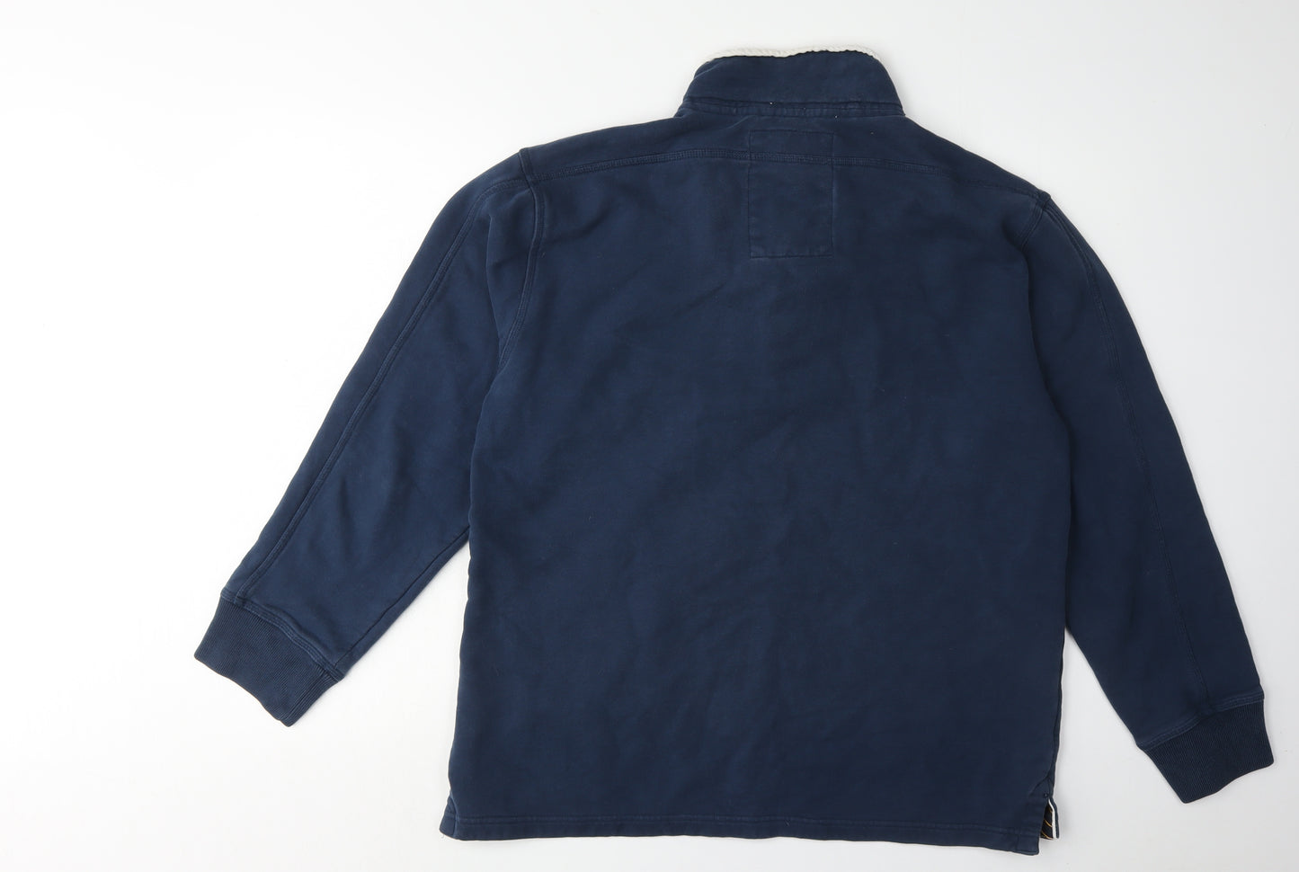 Crew Clothing Co. Men's Blue 1/4 Zip Sweatshirt, M