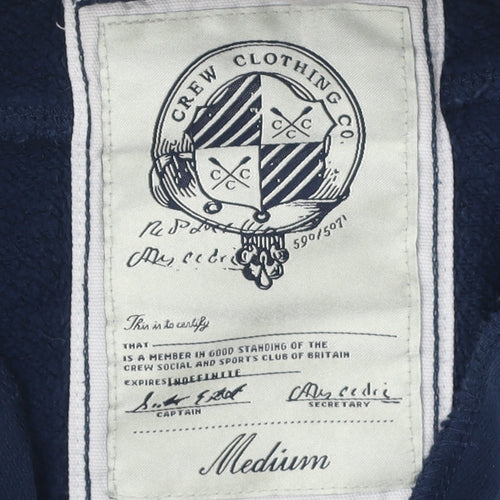 Crew Clothing Co. Men's Blue 1/4 Zip Sweatshirt, M