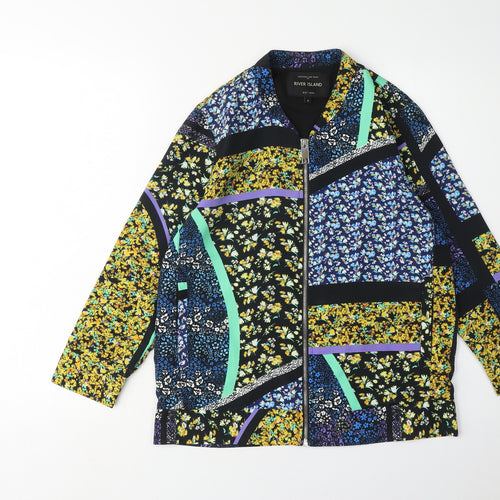 River Island Women's Multicolour Bomber Jacket Size 8