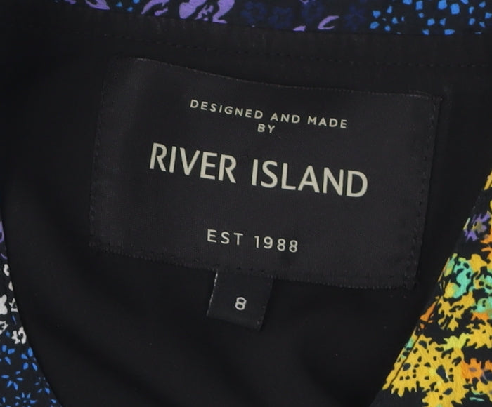 River Island Women's Multicolour Bomber Jacket Size 8